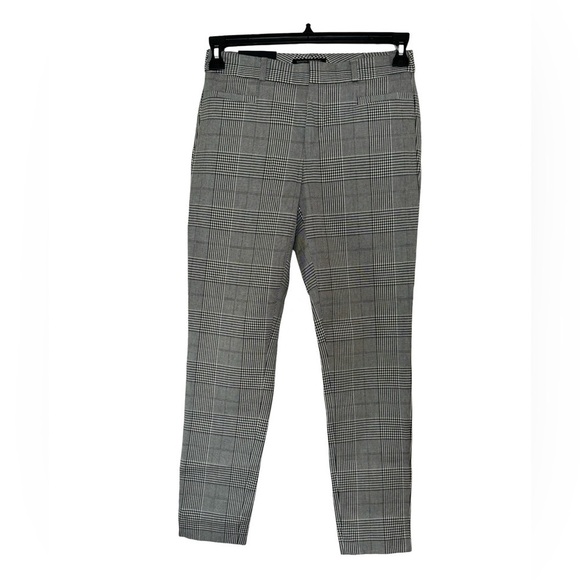 Banana Republic Pants - Banana Republic Women's Mid- Rose Sloan Black and White Plaid Pants Size 0R NWT